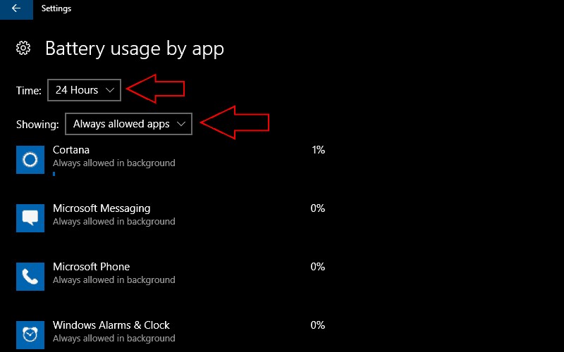 How to check how much power apps use in Windows 10 and Windows 10 Mobile