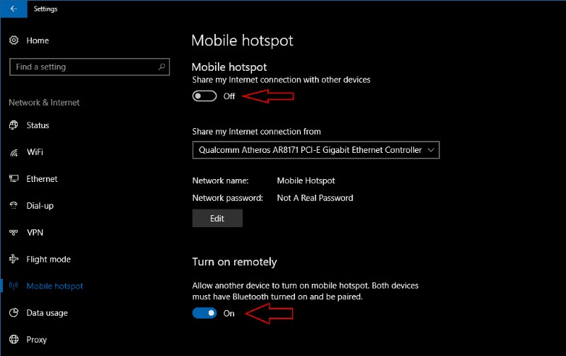 How to set up a mobile hotspot on Windows 10