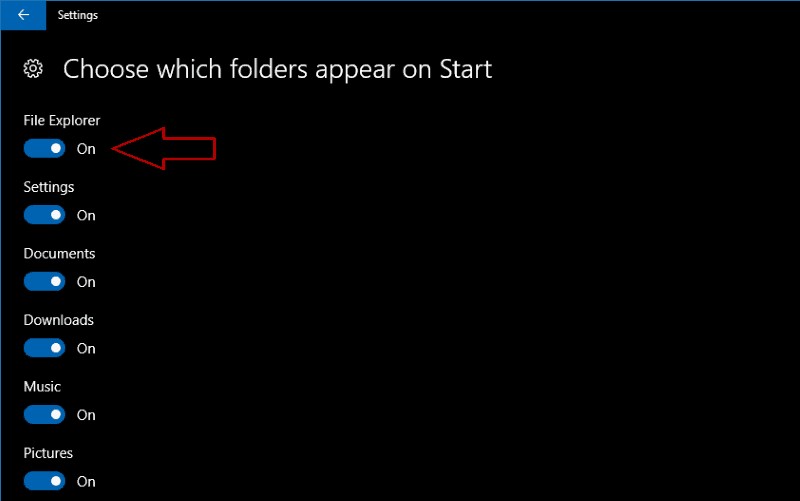 How to customise the folder shortcuts in the Windows 10 Start Menu