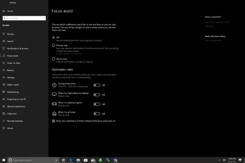 How to pause, or even stop all Windows 10 Notifications