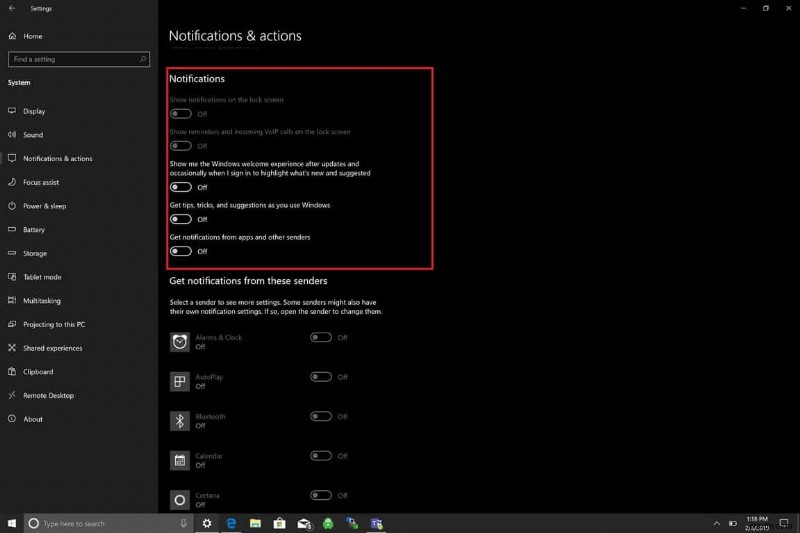 How to pause, or even stop all Windows 10 Notifications