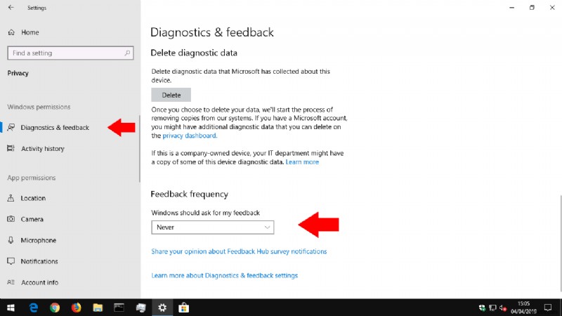 How to stop Windows 10 from asking you for feedback