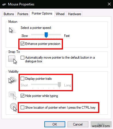 How to change mouse settings in Windows 10