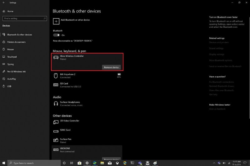 How to check the battery level of your Xbox One controller on Windows 10