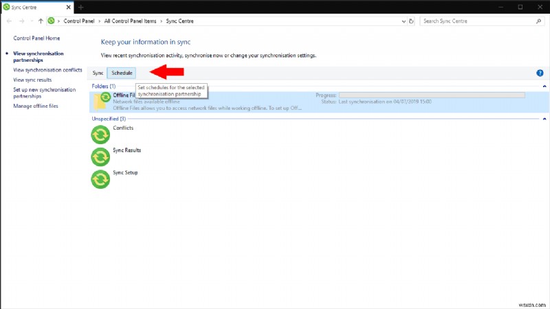 How to use network file shares while offline in Windows 10