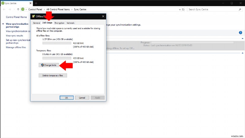 How to use network file shares while offline in Windows 10