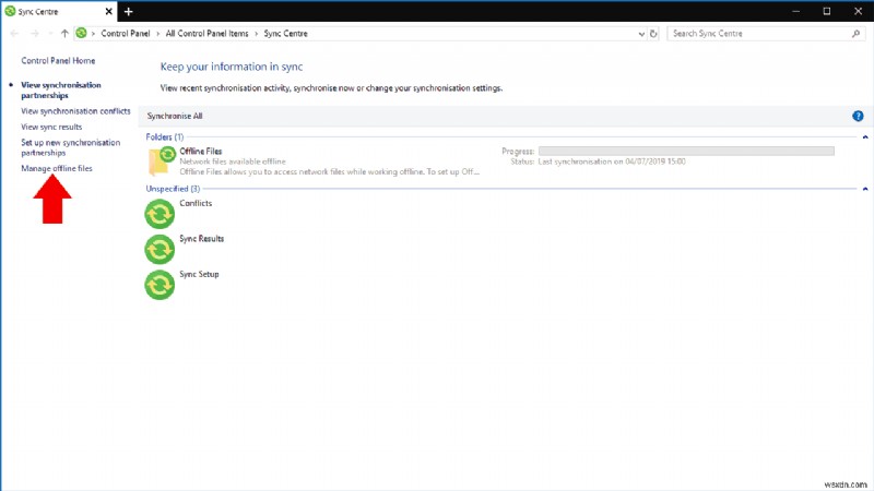 How to use network file shares while offline in Windows 10