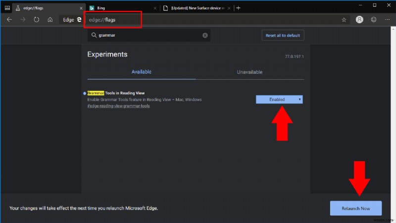 How to enable Grammar Tools in Reading View in Edge Insider