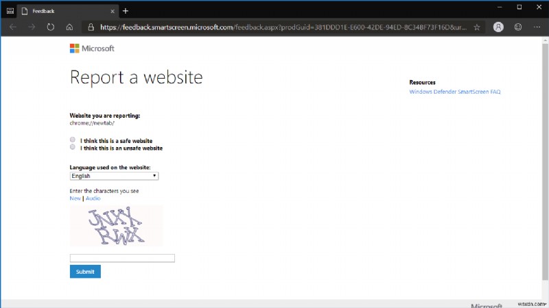 How to report an unsafe or malicious website in Microsoft Edge Insider