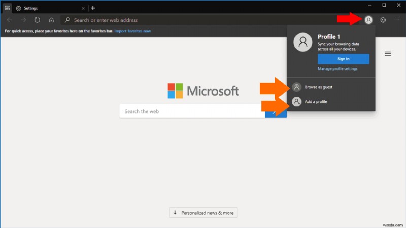 How to use profiles, a new feature in Microsoft Edge Insider