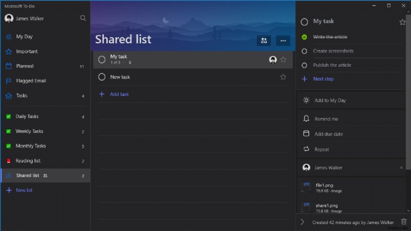 How to create sub-tasks in Microsoft To-Do