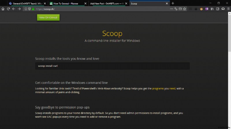 How to install the Scoop package manager in Windows 10