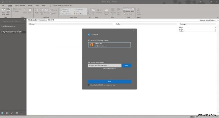 How to set up and manage your email account in Outlook in Office 365