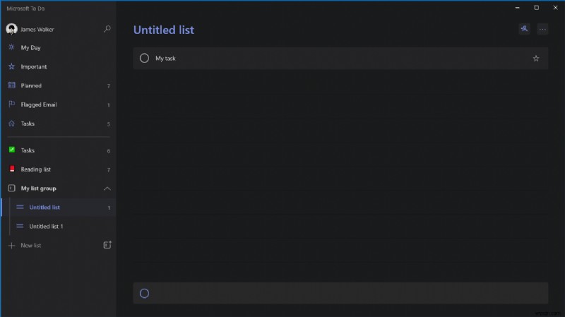 How to create groups of lists in Microsoft To Do