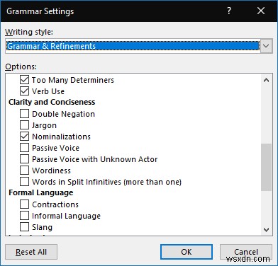 How to enable writing style assistance in Microsoft Word