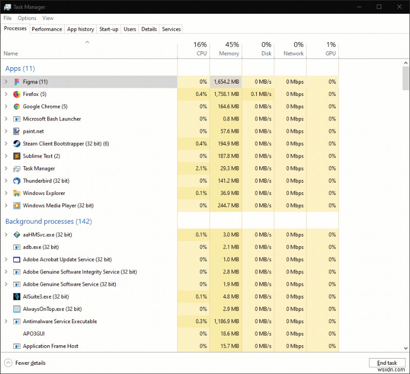 How to see what programs are running in Windows 10