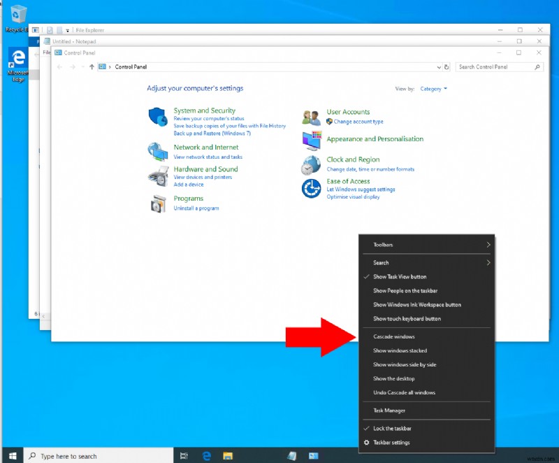 How to stack or cascade your app windows in Windows 10