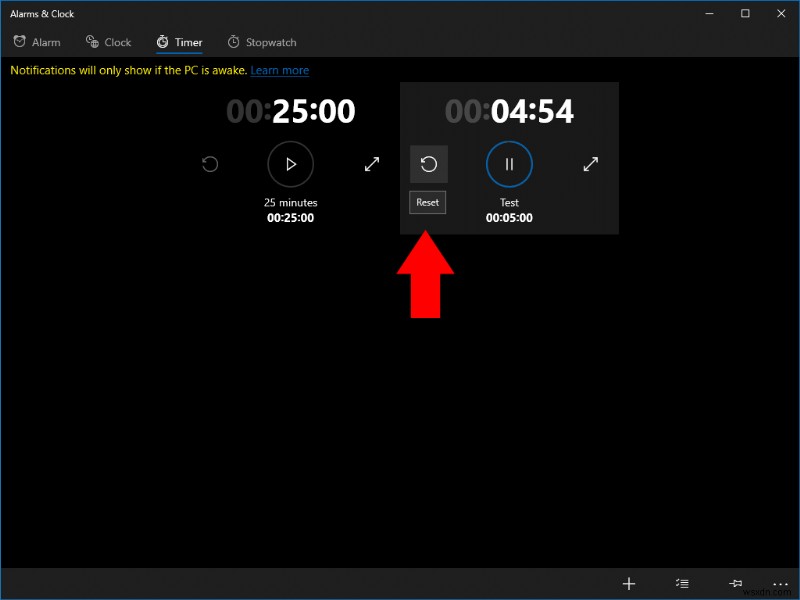 How to set a timer on a Windows 10 PC