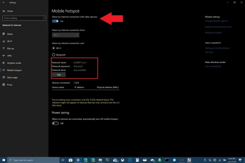 How to use your Windows 10 PC as a mobile hotspot