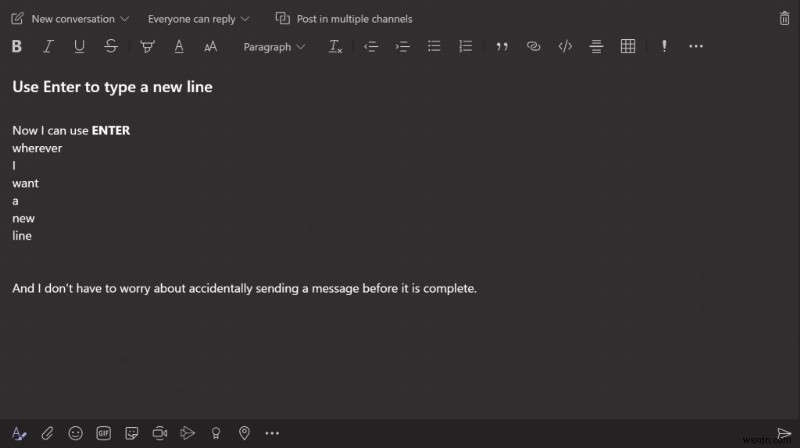 How to stop sending messages by mistake in Microsoft Teams