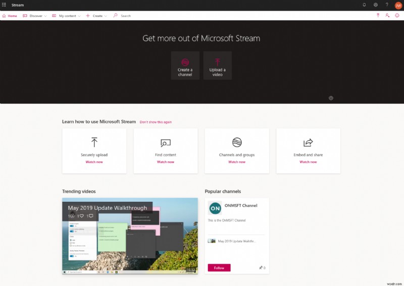 How to use Microsoft Stream to share video content with remote workers