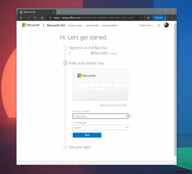 How to redeem a code for a Microsoft 365/Office 365 Subscription