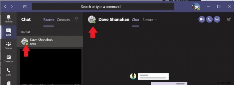 How to check online presence in Microsoft Teams