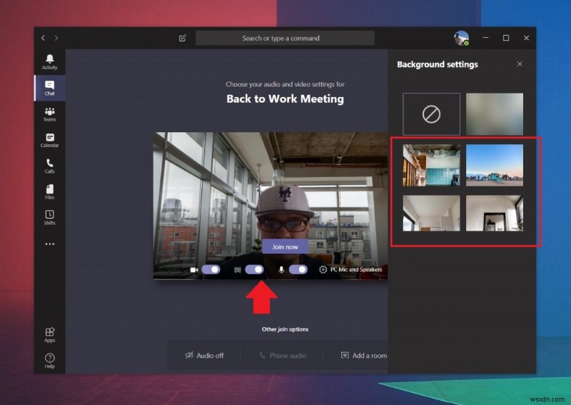 How to (finally) set a background image in Microsoft Teams