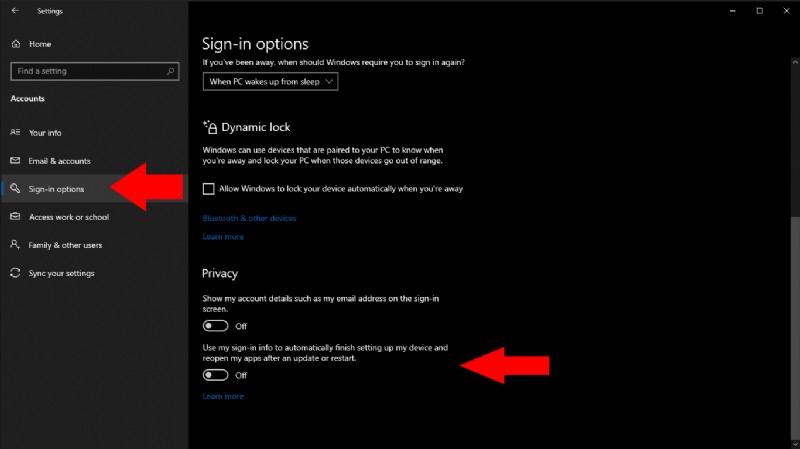 How to stop Windows 10 restarting your apps after you login