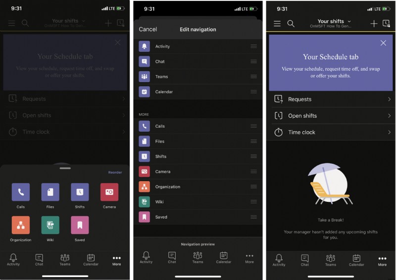 How to use the Time Clock in Shifts in Teams on iOS and Android