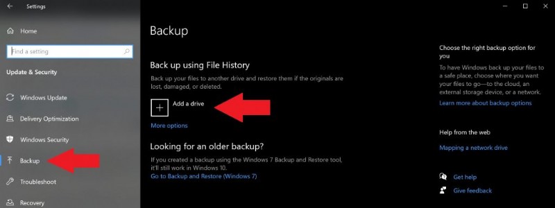 How to use File History to make a secure backup on Windows 10