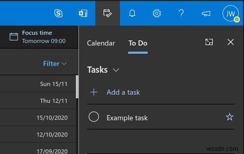 How to view your notes and tasks within Outlook on the web