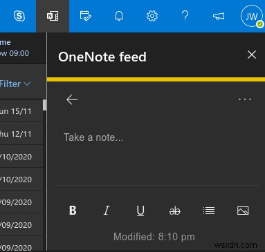 How to view your notes and tasks within Outlook on the web