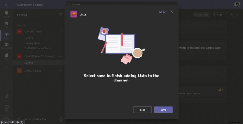 How to use Microsoft Lists within Microsoft Teams