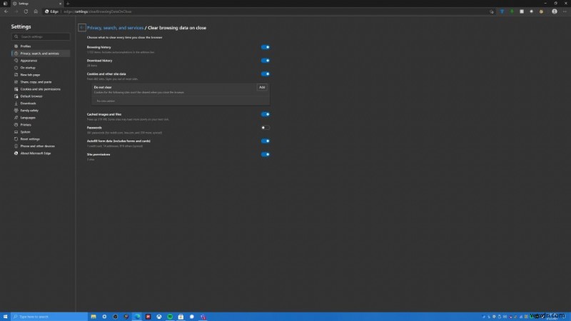 How to clear browser history automatically on Microsoft Edge
