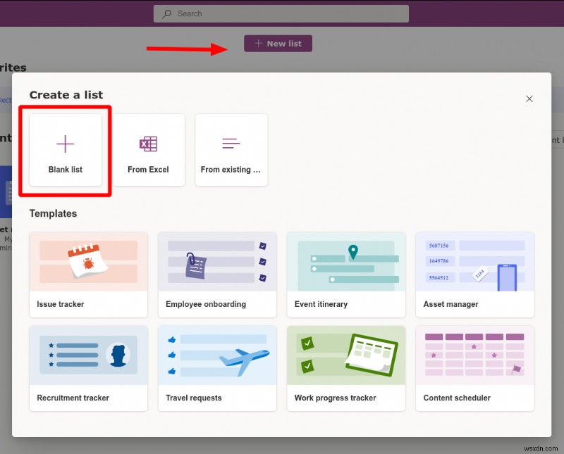 Microsoft Lists - How to create a new list from scratch