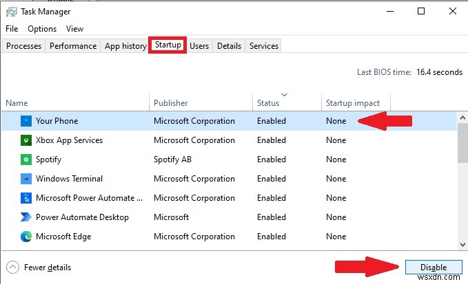 How to stop Your Phone from opening at startup on Windows 10