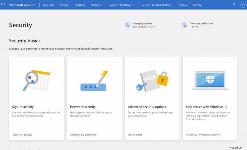 How to enable two-step verification and protect your Microsoft account on Windows 10