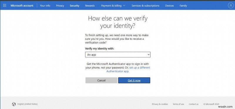 How to enable two-step verification and protect your Microsoft account on Windows 10