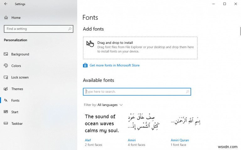 How to change default font in Windows 10 or Windows 11