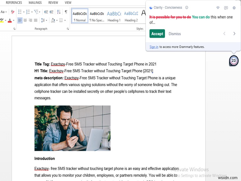 How to add the Grammarly extension to Microsoft Word