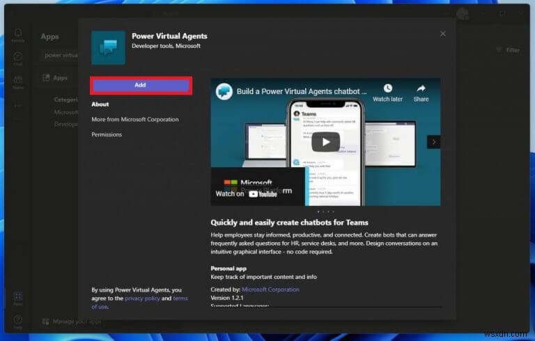 How to quickly create a Power Virtual Agents chatbot on Microsoft Teams