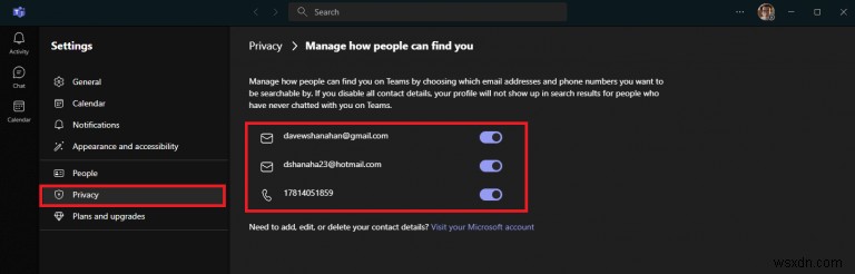 How to hide your email address in Chat from Microsoft Teams on Windows 11