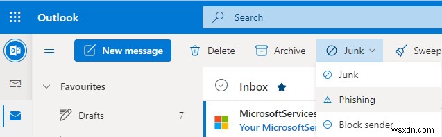 How to report suspicious email messages using Microsoft Outlook Report Message
