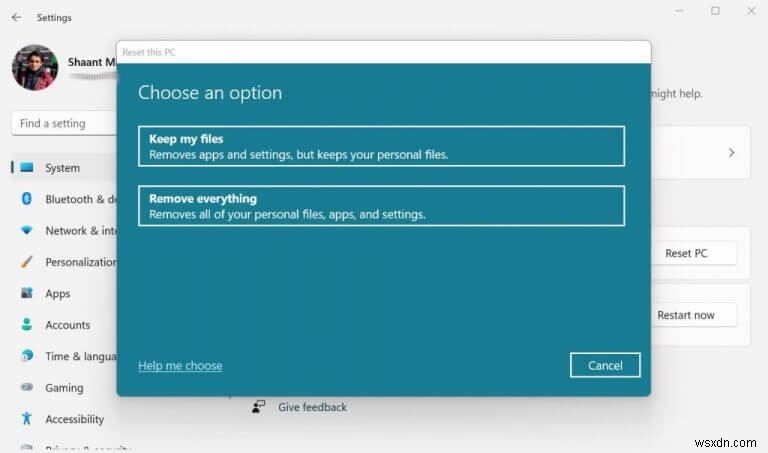 How to factory reset Windows 11