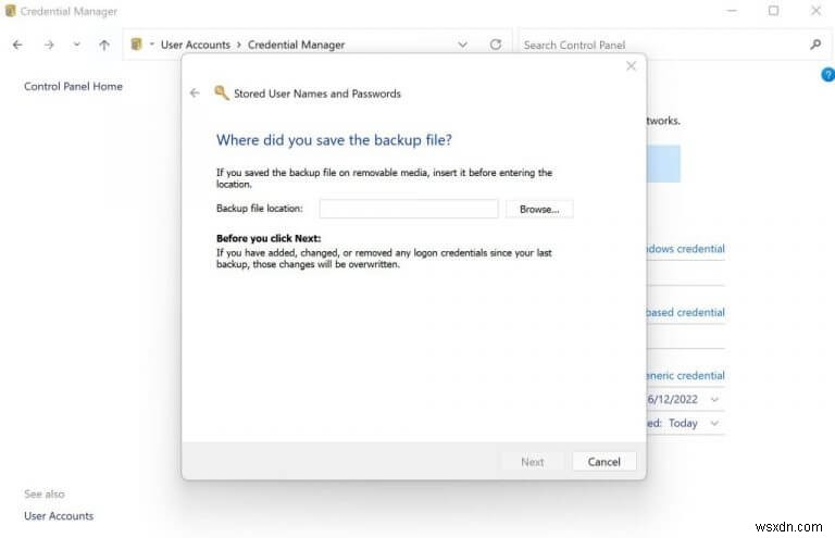 How to use Credential Manager on Windows