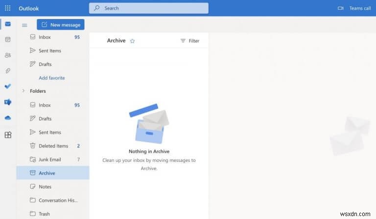 How to find archived emails on Outlook