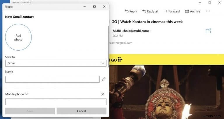 How to look for and edit contacts on the Mail app
