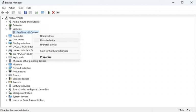 How to disable a built-in camera in Windows 10 or Windows 11