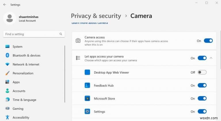 How to disable a built-in camera in Windows 10 or Windows 11